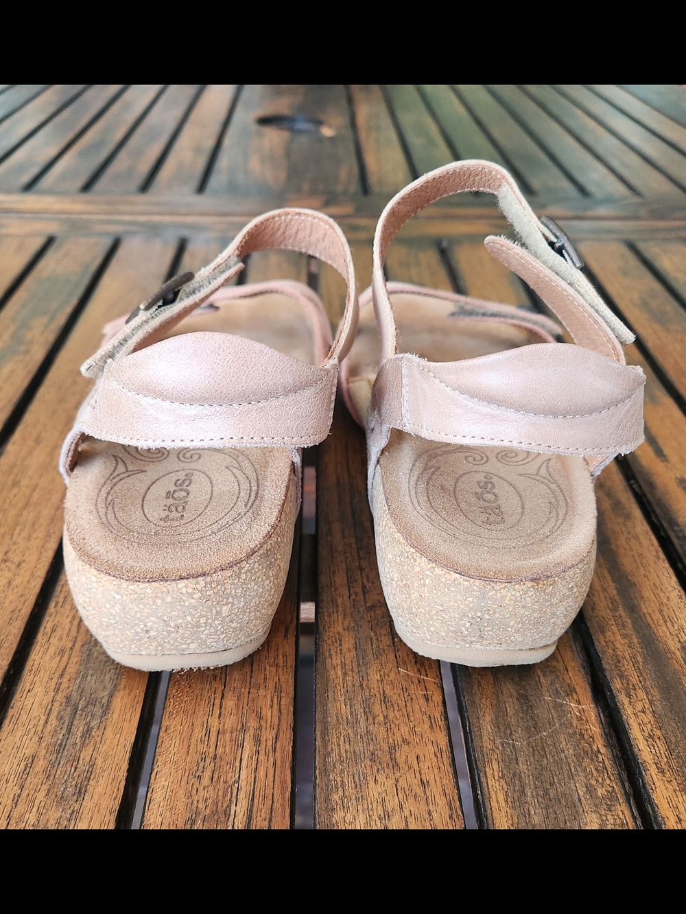 Women's Taos Footwear Sadie Sandals Dual-Strap Buckle Blush-Tan Size 7-7.5 Comfy - Picture 8 of 13